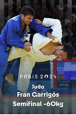 Judo JJOO París 2024 - Semifinal. -60kg (M). F. Garrigós (ESP) vs  Y. Smetov (KAZ)
