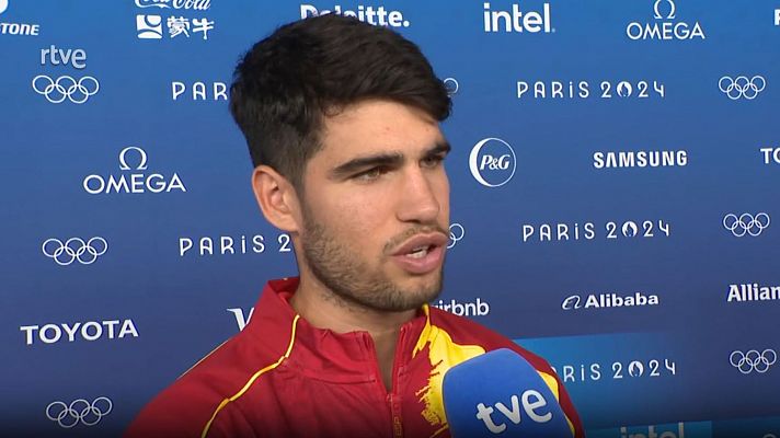 Tenis JJOO París 2024 - Carlos Alcaraz, a RTVE: "La aparición de Rafa Nadal fue el mejor momento de la ceremonia"