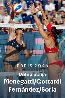 Vóley playa JJOO París 2024 - Menegatti / Gottardi (ITA) vs. Liliana / Paula (ESP)