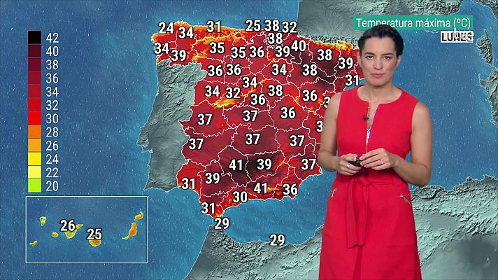 Las temperaturas máximas aumentarán en noroeste, centro norte y área mediterránea sur