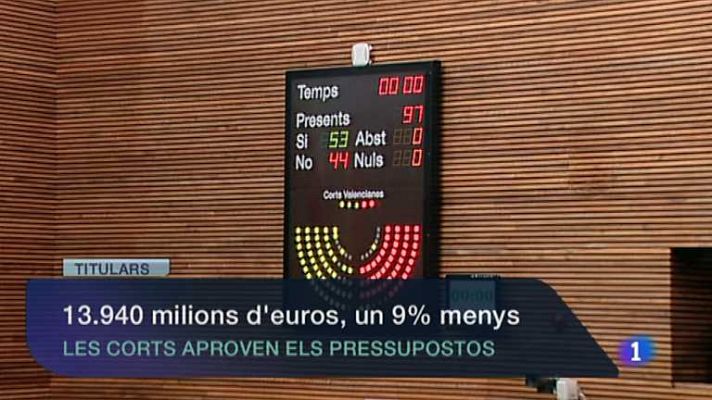 L'informatiu - Comunitat Valenciana - La Comunidad Valenciana en 2' - 20/12/12