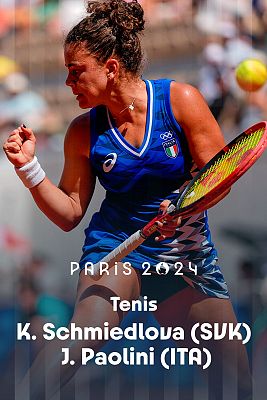 Tenis JJOO París 2024 - Tercera ronda. A. Schmiedlova (SVK) vs. J. Paolini (ITA) Set 2 y 3