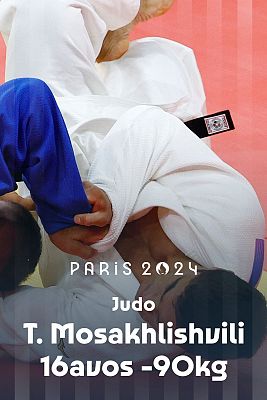 Judo JJOO París 2024 - -90kg (M). T. Mosakhlishvili (ESP) vs. K. Ustopiriyon (TJK)