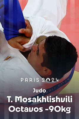 Judo JJOO París 2024 - Octavos. -90kg (M): E. Sherov (KGZ) vs T. Mosakhlishvili (ESP)