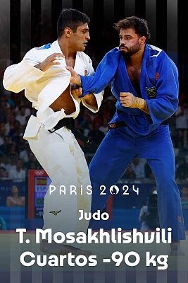 Judo JJOO París 2024 - Cuartos. -90kg (M): T. Mosakhlishvili (ESP) vs. R. Macedo (BRA)