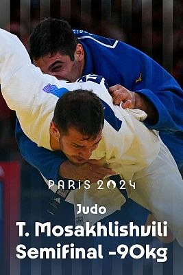 Judo JJOO París 2024 - Semifinal. -90kg (M): T. Mosakhlishvili (ESP) vs. L. Bekauri (GEO)