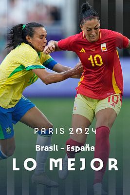 España – Brasil (F) fútbol: Athenea y Alexia resuelven un partido marcado por la expulsión de Marta