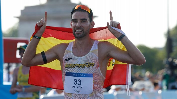 Atletismo JJOO París 2024 - Álvaro Martín consigue la medalla de bronce en los 20 km marcha