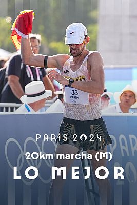 Álvaro Martín consigue la medalla de bronce en los 20 km marcha