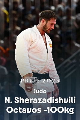 Judo JJOO París 2024 - Octavos -100 kg (M): N. Sherazadishvili vs. VEG Zsombor