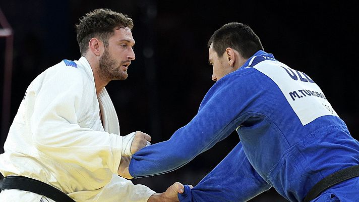 Judo JJOO París 2024 - Bronce. -100 kg (M): N. Sherazadishvili vs. M. Turoboyev