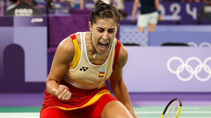 Bádminton JJOO París 2024 - Carolina Marín – Beiwen Zhang (F) bádminton: Carolina Marín remonta contra Zhang para pasar a cuartos
