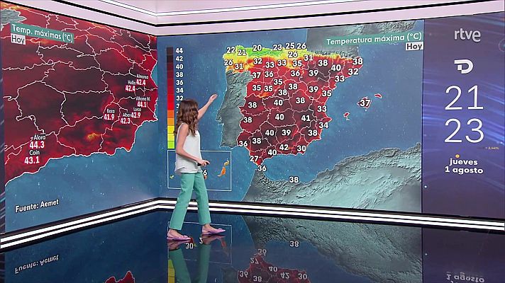 Las máximas descenderán en el extremo norte y centro nordeste y aumentarán en el extremo sur