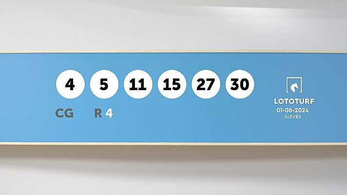 SELAE - Sorteo de la Lotería Lototurf del 01/08/2024