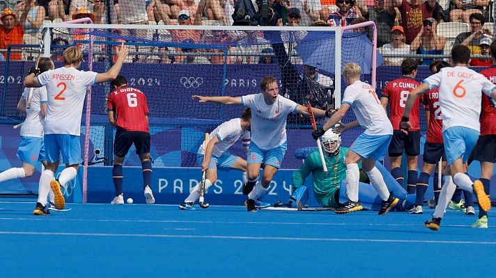 Hockey hierba (M) : Países Bajos remonta a España y los 'Red Sticks' avanzan como cuartos