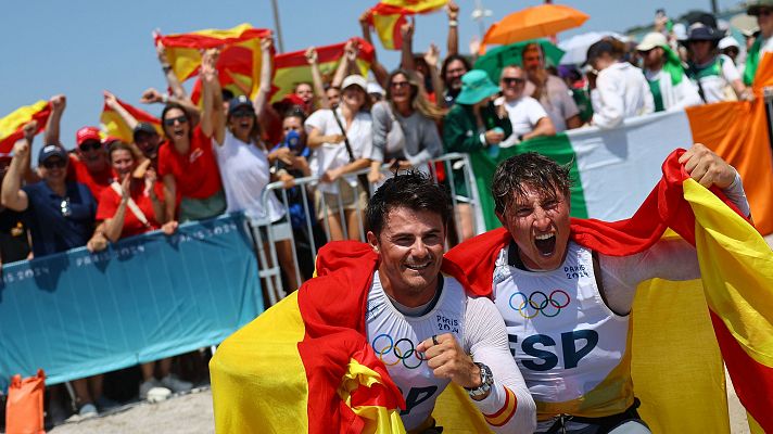 Vela JJOO París 2024 - Botín y Trittel, tras su oro en vela: "Estamos sin voz de celebrar"