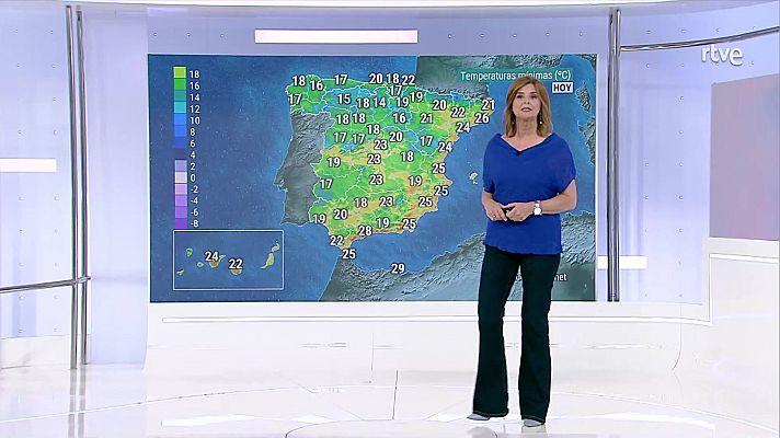 El tiempo - Posibles tormentas en la mitad noreste, más probables y localmente fuertes en Pirineos, interior de Cataluña e Ibérica sur