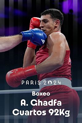 Boxeo JJOO París 2024 - Cuartos de final. +92 kg (M). A. Ghadfa (ESP) vs. D. Chaloyan (ARM)