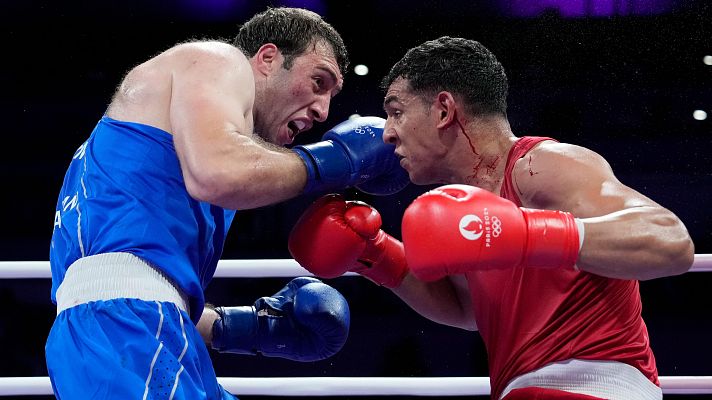 Boxeo JJOO París 2024 - Ayoub Ghadfa – Davit Chaloyan (M) boxeo +92kg: Ghadfa se asegura medalla en peso superpesado