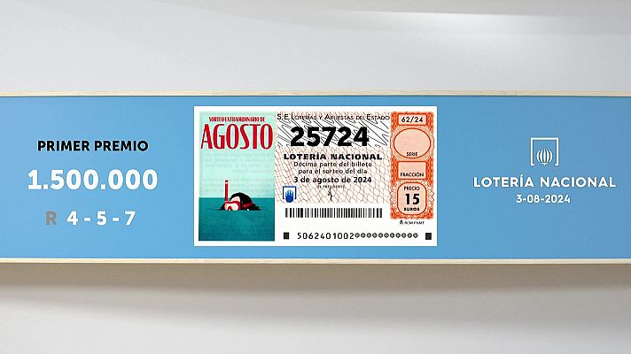 Sorteo de la Lotería Nacional del 03/08/2024