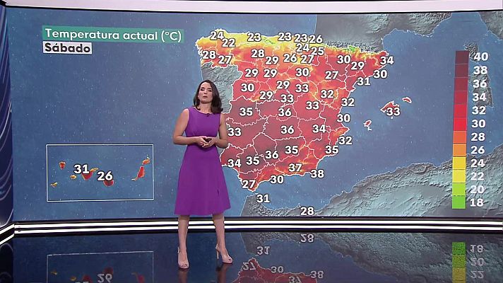 El tiempo - Temperaturas elevadas en la mitad sur, depresiones del nordeste y vertientes sur de las islas Canarias