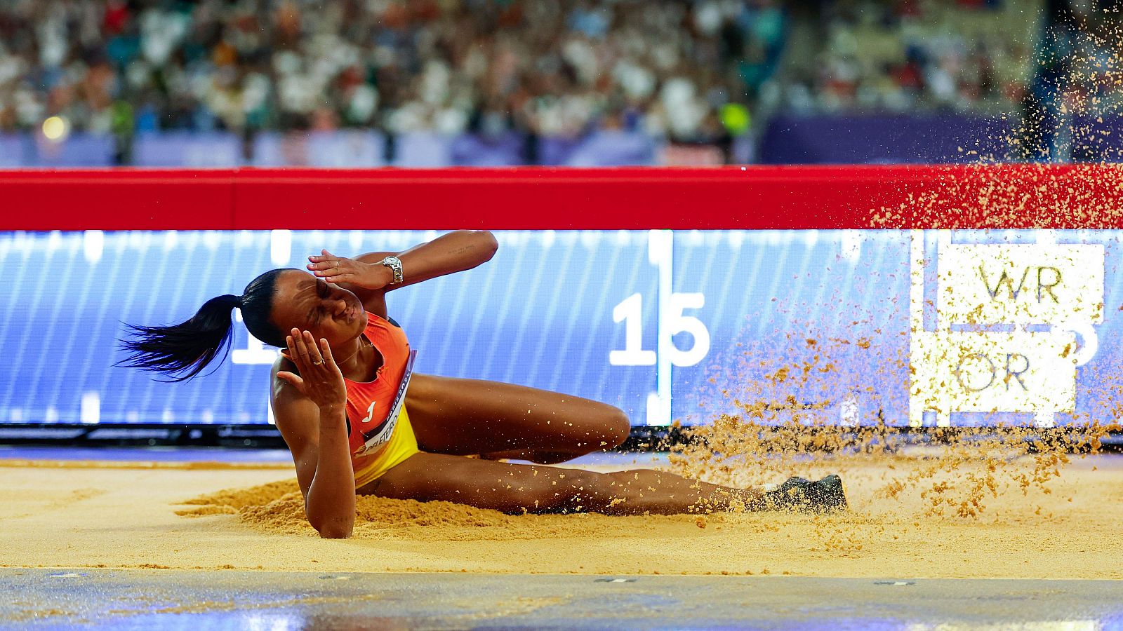 Triple salto (F): Ana Peleteiro acaba sexta, muy lejos del oro de la dominiquesa Thea Lafond