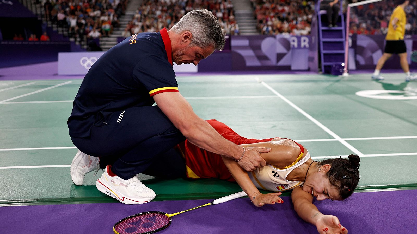 Una lesión aparta a Carolina Marín de la final de bádminton en París 2024