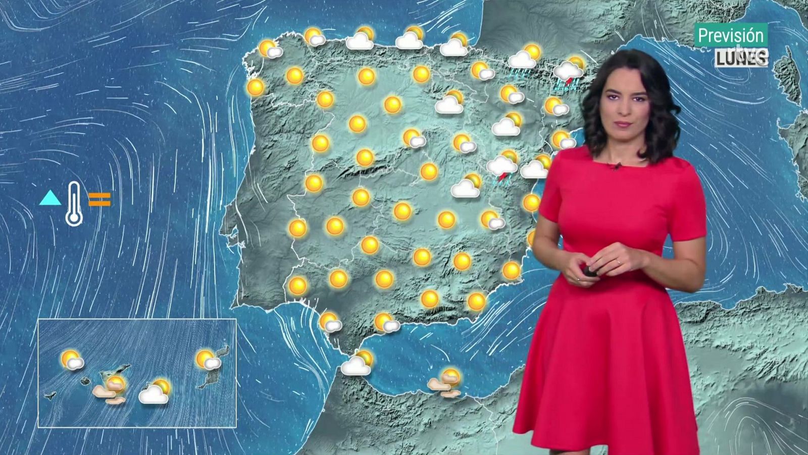 Temperaturas elevadas en la mitad sur, Ebro, depresiones del nordeste y sur de las islas Canarias