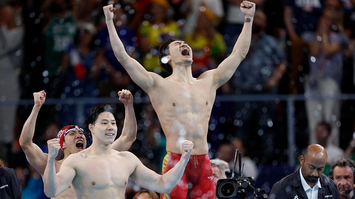 Final natación 4x100 estilos (M): China le arrebata el oro olímpico a EEUU por primera vez