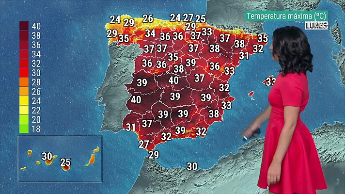 Las temperaturas descenderán en los litorales andaluz y mediterráneo septentrional y en Canarias