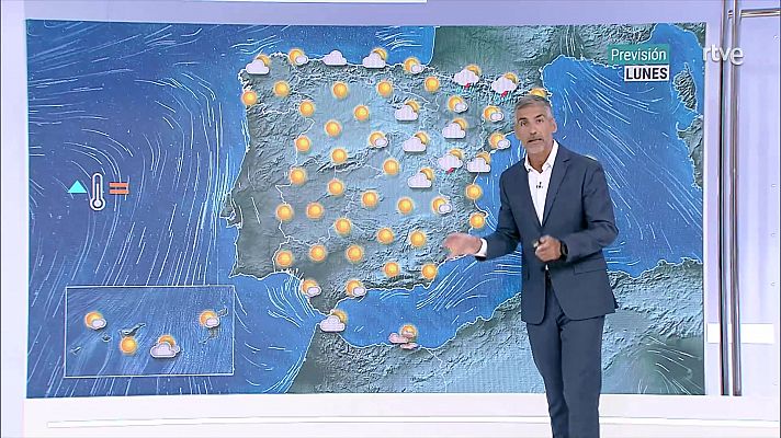 Temperaturas elevadas en el interior de la Península y Mallorca