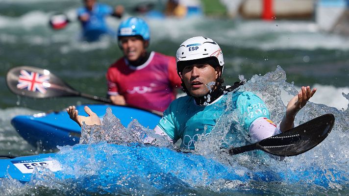 Piragüismo JJOO París 2024 - Kayak cross | Manuel Ochoa, eliminado por saltarse una puerta cuando iba primero