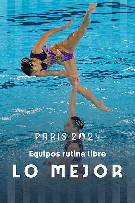 Rutina libre (F) natación artística: un 'basemark' de España deja la medalla a merced de la rutina acrobática