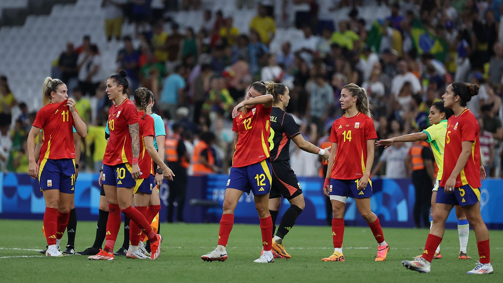 Brasil - España (F) fútbol: los errores de España la hunden ante Brasil en la semifinal