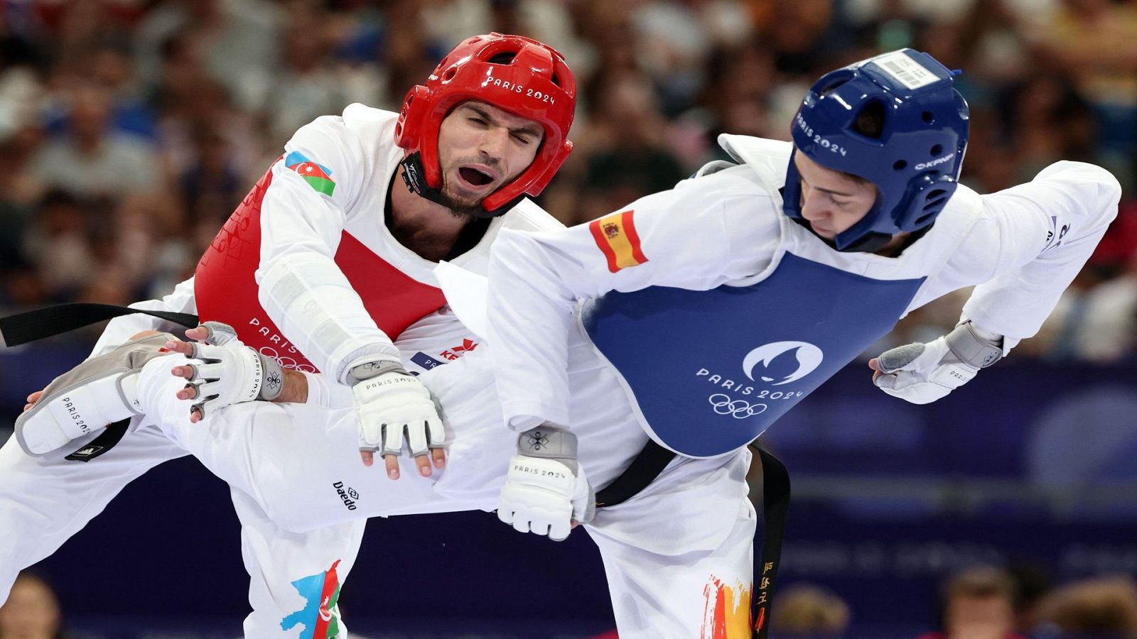París 2024 - Taekwondo: 1/4 final. -58kg (M): A. Vicente (ESP) vs. G. Magomedov (AZE) - Ver ahora