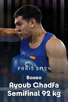 Boxeo JJOO París 2024 - Semifinal 92kg: D. Aboudou (FRA) vs. A. Ghadfa (ESP)