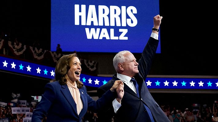 El nuevo dúo demócrata Harris-Walz inicia el duelo electoral contra Trump y Vance