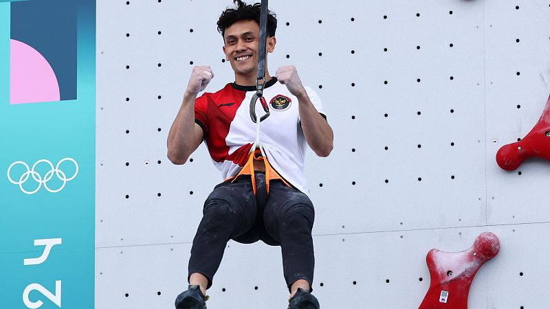 Escalada + velocidad (M): El indonesio Leonardo se lleva una final de récord