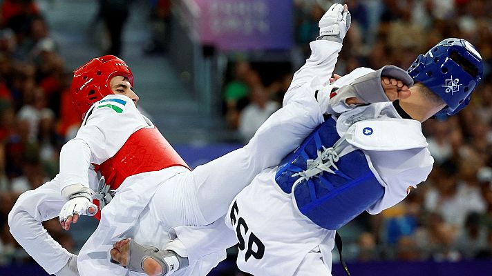 Taekwondo JJOO París 2024 - Semifinal: -68kg (M): J. Pérez Polo (ESP) vs. U. Rashitov (UZB)
