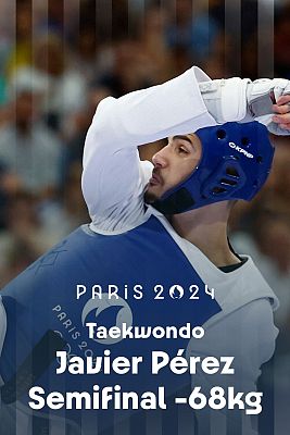 Taekwondo JJOO París 2024 - Semifinal: -68kg (M): J. Pérez Polo (ESP) vs. U. Rashitov (UZB)