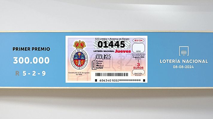 SELAE - Sorteo de la Lotería Nacional del 08/08/2024