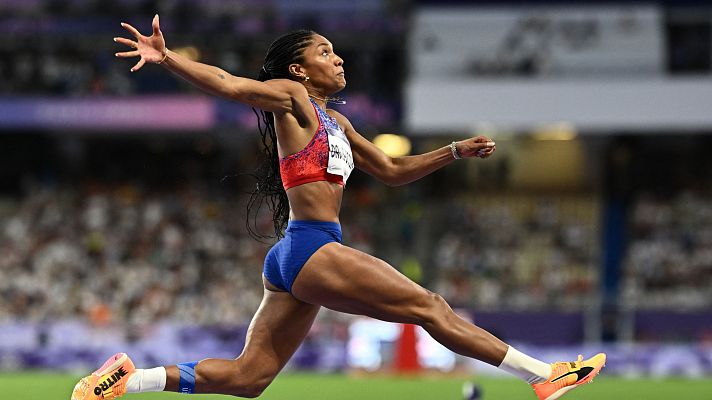 Juegos Olímpicos París 2024 - Final Atletismo salto longitud (F): Tara Davis, con un salto de 7.10m, se lleva la medalla de oro