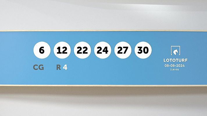 SELAE - Sorteo de la Lotería Lototurf del 08/08/2024