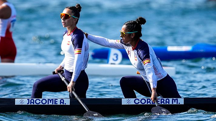 Piragüismo JJOO París 2024 - Piragüismo final C2 500 (F): Jácome y Corbera acaban sextas y se quedan sin medalla