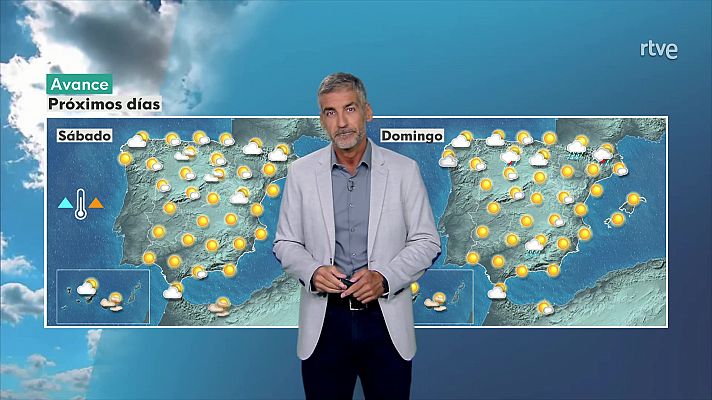 Temperaturas significativamente elevadas en la mayor parte de la Península y en Baleares