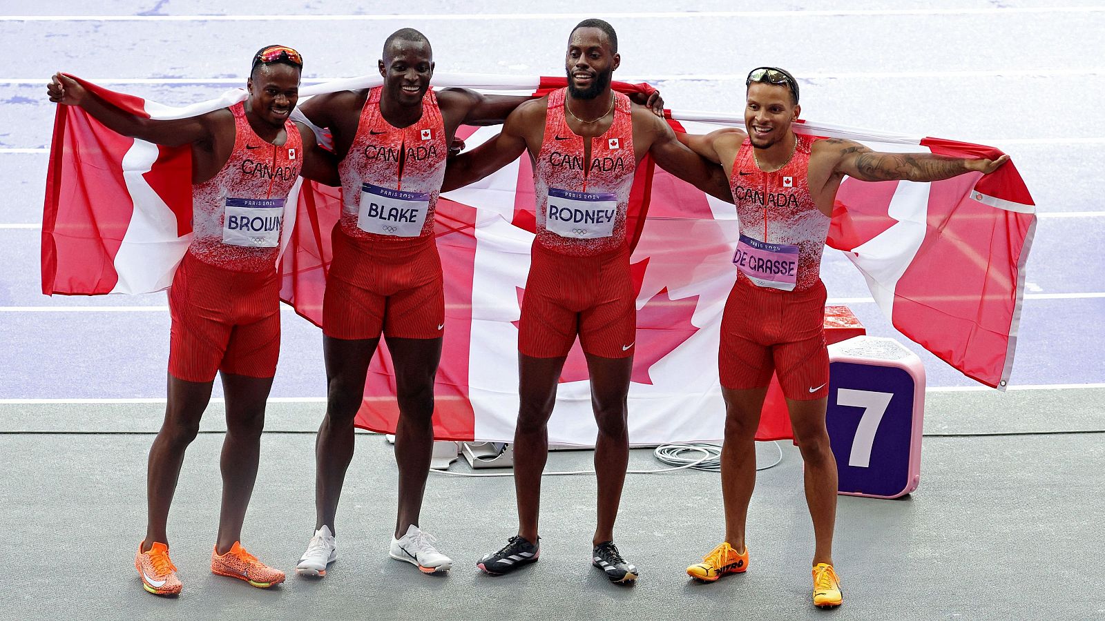 Atletismo carrera 4x100m (M): Canadá gana el oro en una accidentada prueba que acaba con EEUU séptimo