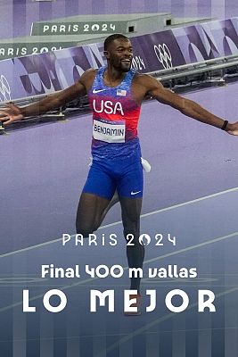 Atletismo final 400m vallas (M): Rai Benjamin mejora su plata de Tokyo y consigue el oro en París