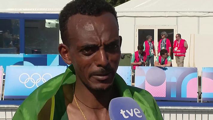 Atletismo JJOO París 2024 - Tola, a RTVE tras ganar la maratón: "Esto es muy importante en mi vida"