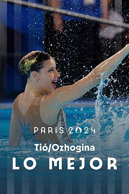 Natación artística JJOO París 2024 - Natación artística dúo, rutina libre (F): Alisa Ozhogina e Iris Tió consiguen diploma olímpico