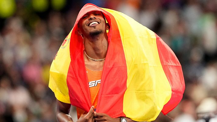 Atletismo JJOO París 2024 - Jordan Díaz, oro olímpico, a RTVE: "Todavía no me lo creo"